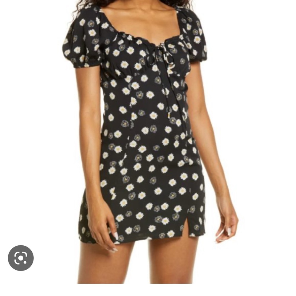 Bp tie front daisy mini dress